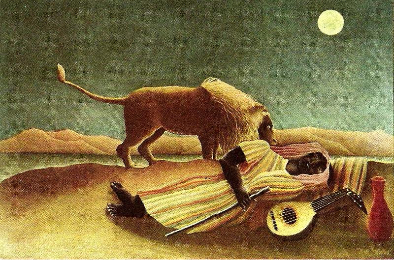 sovande zigenarkvinna, Henri Rousseau